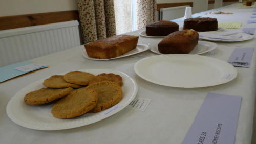 Class 24: Six Honey biscuits (foreground) and Class 23: Honey Lemon Drizzle cake (background)